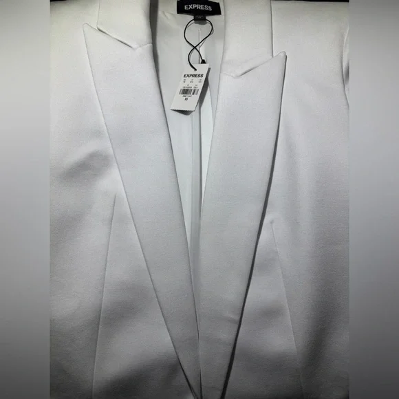 NWT✨Express White Blazer Columnist Open Front Boyfriend  Size XS - Picture 5 of 9